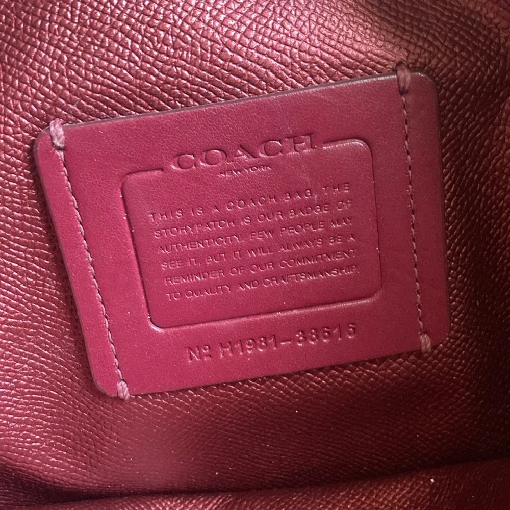 Coach structured leather